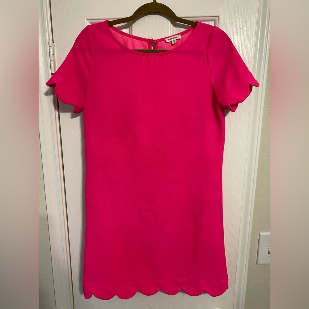 Pink Scalloped Babydoll Dress S